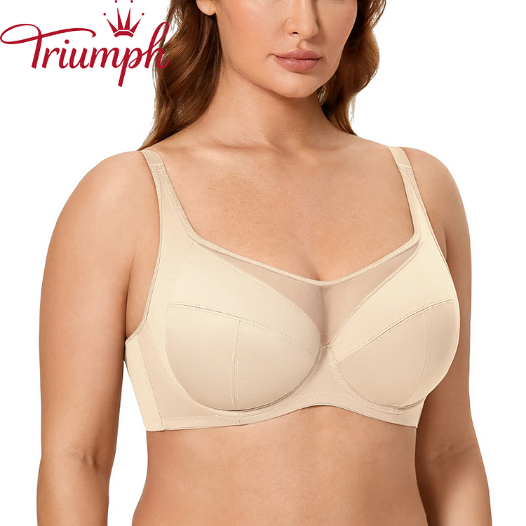 Triumph - (3 buc) Lenjerie anti-expunere subțire, casual și simplă, de vară[75A-110E]